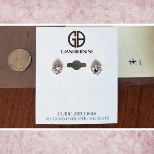 NEW Cubic Zirconia Stud Earrings #1